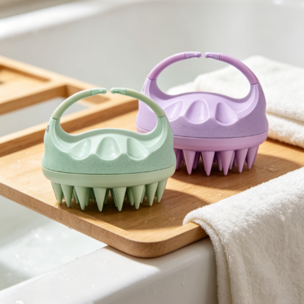 Silicone Bristle Scalp Massage Hair Brush