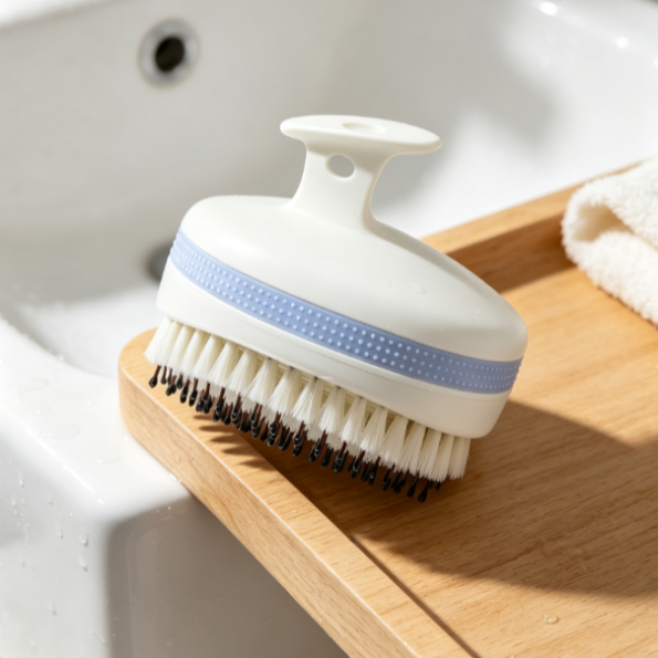 Double Layer Bristle Scalp Scrubber Brush