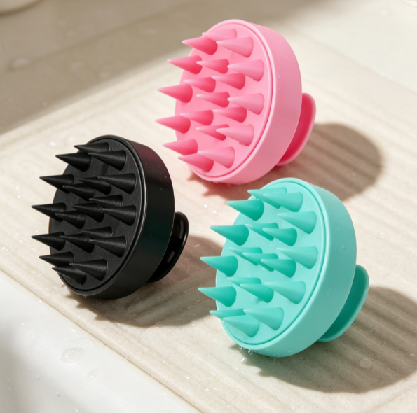 Soft Silicone Shampoo Brush Scalp Massager